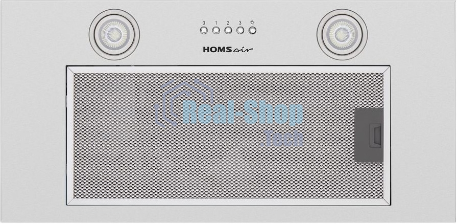 Вытяжка встраиваемая HOMSair Camelia Power 60 нержавеющая сталь, 60 см, 850 куб. м/ч, 52 дБ