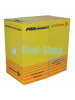 Кабель витая пара PROconnect FTP 4PR 24AWG, CCA, cat.5e, наружный (OUTDOOR), бухта 305 м