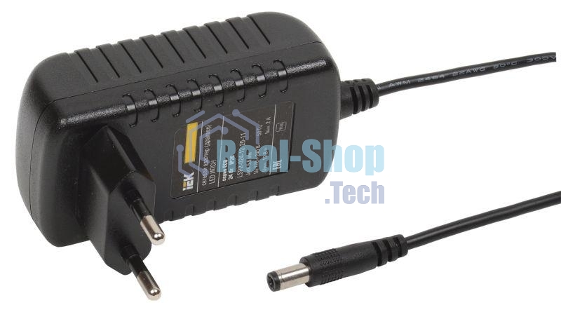 Драйвер LED ИПСН 24Вт 12 В адаптер -JacK 5,5 мм IP20 IEK-eco IEK LSP2-024-12-20-11