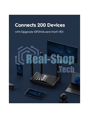 Маршрутизатор Cudy BE3600 Gigabit Dual Band Wi-Fi 7 Mesh Router, Chipset Broadcom, 802.11be/ax/ac/a/b/g/n, 2882Mbps at 5GHz + 688Mbps at 2.4GHz, 5 x 10/100/1000Mbps Ports, 4 x 5dBi fixed antennas, WiFi router/AP/Repeater/WISP Mode, PPTP/L2TP/OpenVPN/WireGuard, MLO, MU-MIMO, Guest network, WPS, DDNS, IPv6, IPTV, WOL, WPA3, TR069/TR098/TR111/TR181, Cudy APP