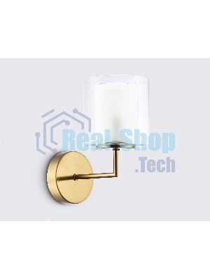 Настенный светильник Ambrella light LH56015 BS/FR латунь/белый матовый E14 max 40W 190*120*220