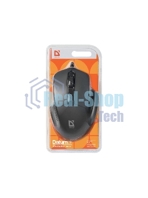 Мышь проводная Defender Datum MB-347 черный, 1600 dpi, USB, кнопки - 4