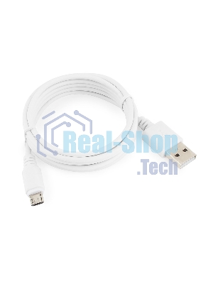 Кабель USB2.0 Pro Cablexpert CC-mUSB2-AMBM-6W, AM/microBM 5P, 1.8м, экран, белый, пакет