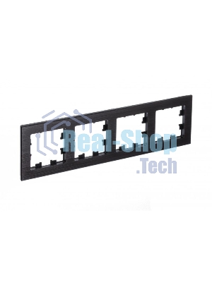Рамка 4-м AtlasDesign Nature металл оникс SchE ATN312304