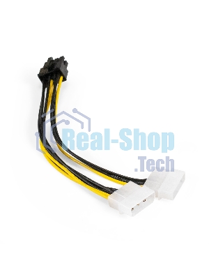 Переходник питания PCI-Express 8pin ExeGate EX-CC-PSU-62 (от 2х разъемов Molex (IDE) блока питания, 0,15м)