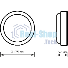Светильник ЖКХ Elementary круг 20W 1680lm 6500K 160-260V IP65 D175*52мм белый LED