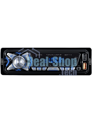 Автомагнитола Digma MCP-227B, 1 DIN, Bluetooth, USB Type-A, AUX, пульт ДУ
