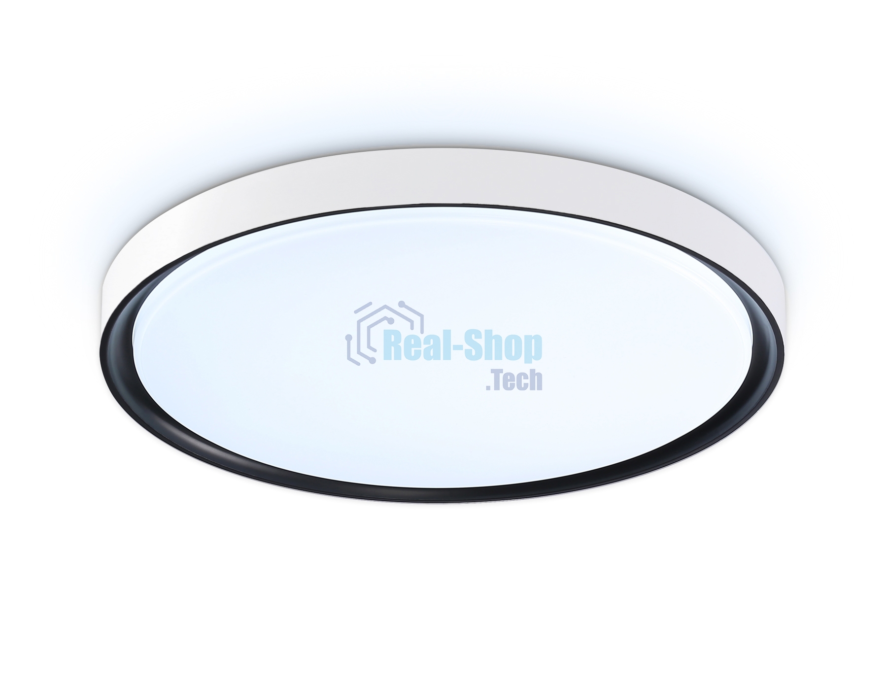 Потолочный светодиодный светильник Ambrella light FZ1247 WH/BK белый/черный IP54 20W 5000K D300*60 (Без ПДУ)