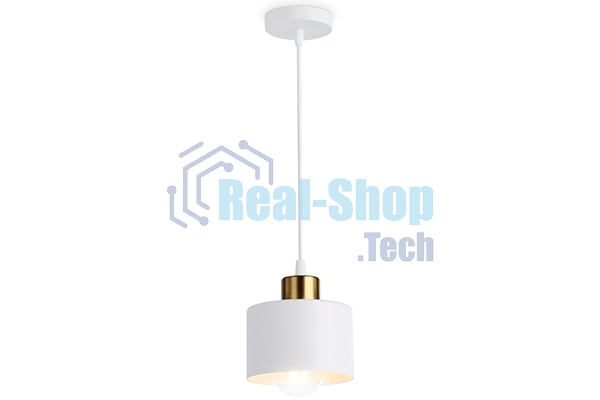 Светильник Ambrella light TR8112 WH/BS белый/латунь E27 max 40W D120*940