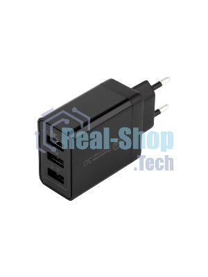 Сетевое зарядное устройство-переходник Rexant 3xUSB адаптер, 30W черный