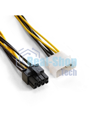 Переходник питания PCI-Express 8pin ExeGate EX-CC-PSU-62 (от 2х разъемов Molex (IDE) блока питания, 0,15м)