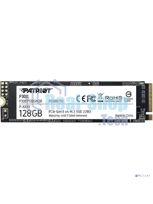 Накопитель SSD Patriot P300, 128Gb, PCIe 3.0 x4, M.2 2280, NVMe, R/W 1600/600