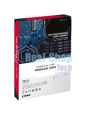 Оперативная память Kingston Fury Renegade, DDR5, 64Gb (2x32Gb), 6400MHz, CL32, DIMM, радиатор, серебристый/черный