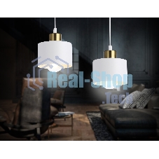 Светильник Ambrella light TR8112 WH/BS белый/латунь E27 max 40W D120*940