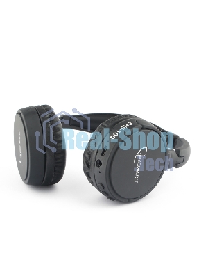 Беспроводные/проводные наушники Gembird BHS-100 черный, накладные, Bluetooth + проводной, складная конструкция, до 10 ч