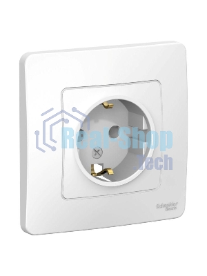 Розетка СП Blanca 16А 250В без шторок с заземл. бел. SchE BLNRS001011