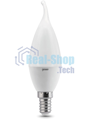 Лампа светодиодная Gauss 6.5Вт цок.: E14 свеча 220B 3000K св. свеч. бел. теп. (упак.: 10 шт)