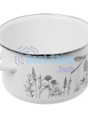 Кастрюля Appetite 1RD181M Flora-2, эмалированная, 3 л