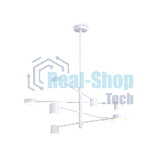 Подвесной светодиодный светильник Ambrella light FL51688/8 WH белый 3000K/4200K/6400K 48W D900*1000 (Без ПДУ)