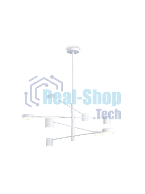 Подвесной светодиодный светильник Ambrella light FL51688/8 WH белый 3000K/4200K/6400K 48W D900*1000 (Без ПДУ)