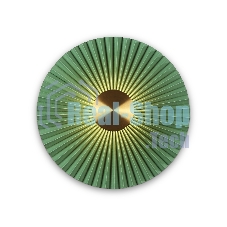 Настенный светильник Ambrella light LH72649 BK/GR латунь/зеленый 6W 3000K D300*100