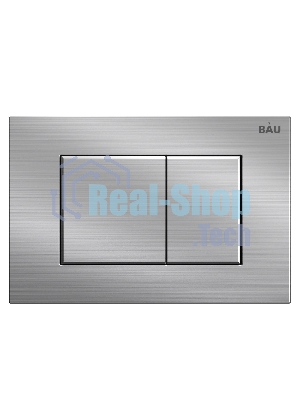 Инсталляция BAU PRO для подвесного унитаза, клавиша смыва BAU Stil антивандальная для системы двойного слива, нержавеющая сталь сатин