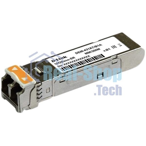 Трансивер D-Link 431XT/B1A, SFP+ Transceiver with 1 10GBase-SR port.Up to 300m, multi-mode Fiber, Duplex LC connector, Transmitting and Receiving wavelength: 850nm, 3.3V power