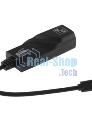 Кабель-адаптер ExeGate EXE-725C-45 (USB3.0 Type-C --> 1xRJ45 UTP 100Mbps/1000Mbps/2.5Gbps, Realtek Chipset RLT8156, корпус алюминиевый, серебристый)