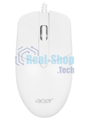 Мышь проводная Acer OMW300 белый, 1200 dpi, USB, кнопки - 3