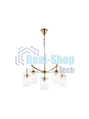 Люстра Ambrella light LH56031/5+1 BS/CL латунь/прозрачный E14*6 max 40W D680*1200