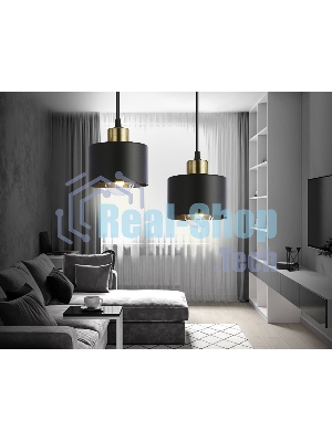 Светильник Ambrella light TR8113 BK/BS черный/латунь E27 max 40W D120*940