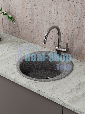 Мойка для кухни BAU Dream Pro D 48, без выпуска, серый камень
