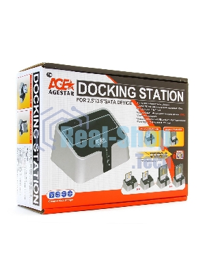 Док-станция для HDD AgeStar 3CBT2 SATA II пластик серебристый 1