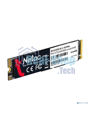 Накопитель SSD Netac NV2000, 512Gb, PCIe 3.0 x4, M.2 2280, NVMe, R/W 2500/1950