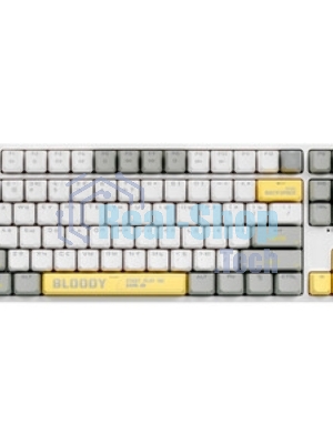 Клавиатура проводная A4Tech Bloody S87 Energy (S87 USB ENERGY WHITE) USB белый/желтый
