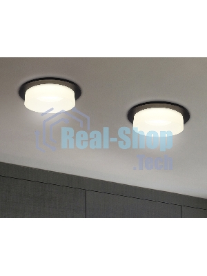 Светильник Ambrella light TN1312 SBK/FR черный песок/белый матовый GU5.3 D98*45