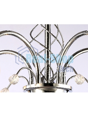 Светильник Ambrella light TR3188/5 CH/CL/FR хром/прозрачный/белый матовый E27/5 max 40W D600*285