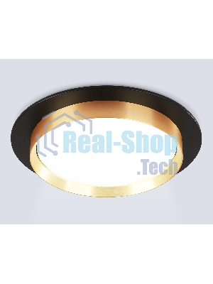 Светильник встраиваемый TU5020 BK/GD черный/золото IP20 GX70 D150*45