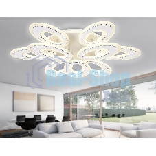Потолочный светодиодный светильник FA8933/6+3 WH/CH белый/хром 255W 3000K-6400K 740*660*120 (ПДУ РАДИО 2.4G)