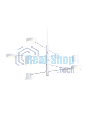 Подвесной светодиодный светильник Ambrella light FL51688/8 WH белый 3000K/4200K/6400K 48W D900*1000 (Без ПДУ)