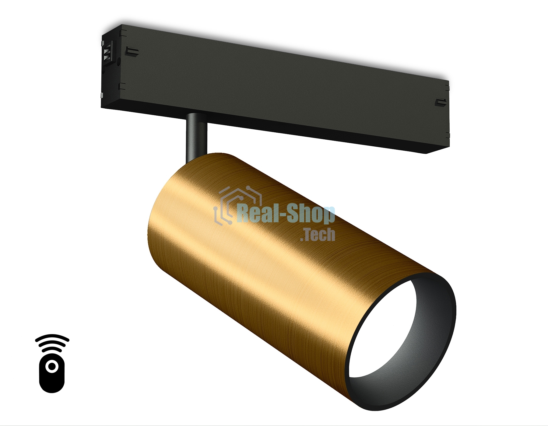 Управляемый светодиодный светильник для шинопровода Magnetic Ambrella light GL1233 GD золото IP20 24W 3000K-6400K 220V 36° D65*140 (Без ПДУ)
