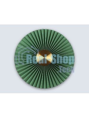 Настенный светильник Ambrella light LH72649 BK/GR латунь/зеленый 6W 3000K D300*100
