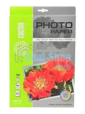 Фотобумага Cactus CS-MA419025 матовая A4 190 г/м2 25 листов