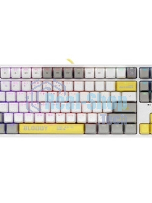 Клавиатура проводная A4Tech Bloody S87 Energy (S87 USB ENERGY WHITE) USB белый/желтый