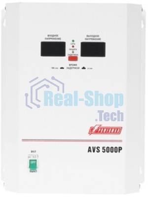 Стабилизаторы напряжения Powerman AVS-P Voltage Regulator 5000VA, Digital Indication, Wall Mount, Hardwire Input/Output, 230V, 1 year warranty, White