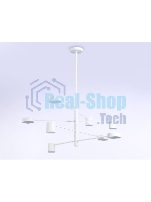 Подвесной светодиодный светильник Ambrella light FL51688/8 WH белый 3000K/4200K/6400K 48W D900*1000 (Без ПДУ)