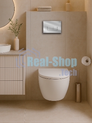 Инсталляция с унитазом комплект BAU PRO 6 в 1: унитаз подвесной безободковый торнадо Bau Hotel 53х36, быстросъемное сиденье микролифт, кнопка смыва BAU Hotel, хром