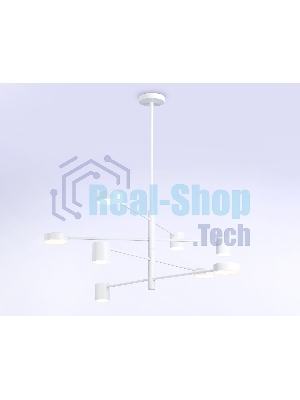 Подвесной светодиодный светильник Ambrella light FL51688/8 WH белый 3000K/4200K/6400K 48W D900*1000 (Без ПДУ)