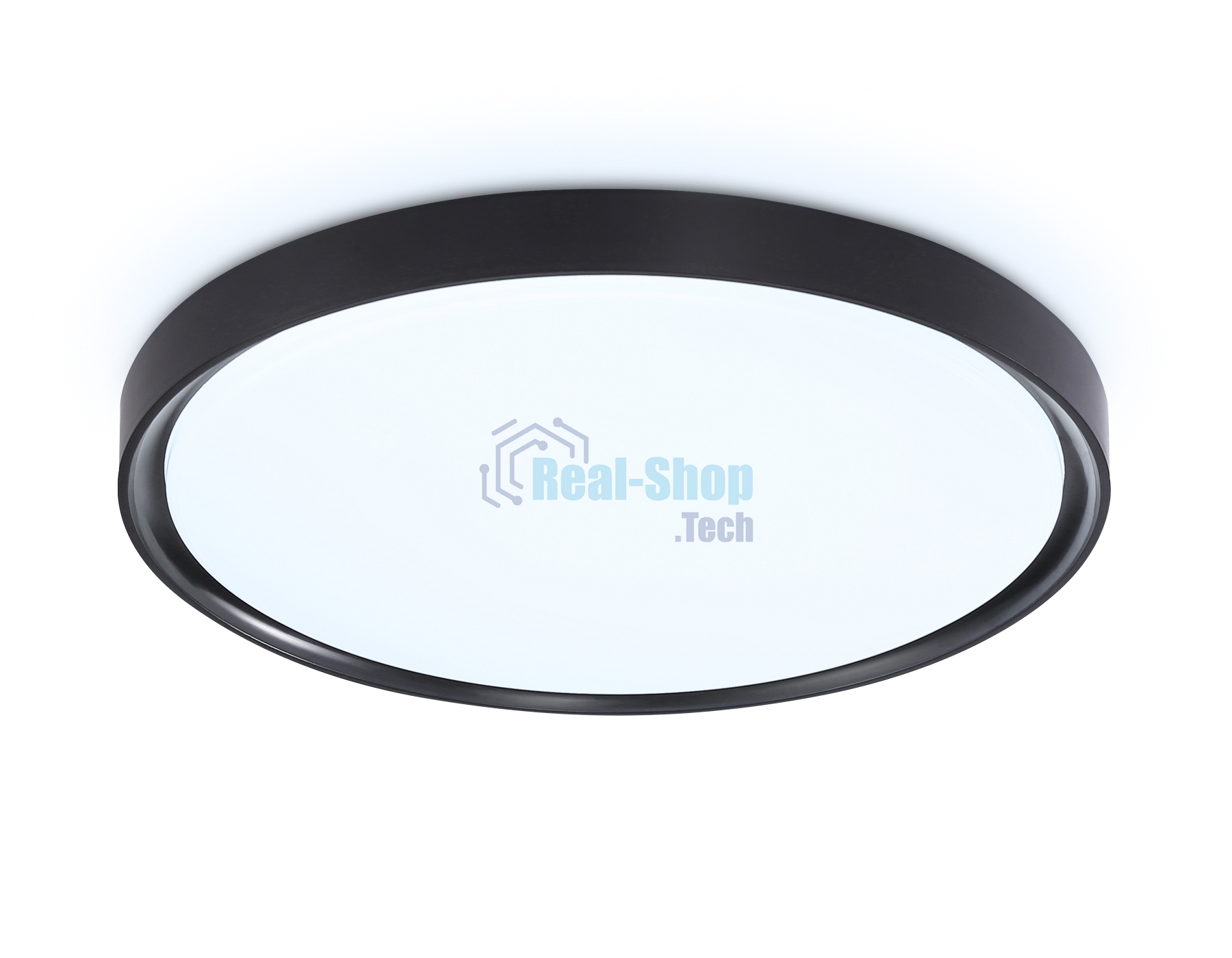 Потолочный светодиодный светильник Ambrella light FZ1248 BK черный IP54 30W 5000K D380*60 (Без ПДУ)