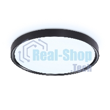 Потолочный светодиодный светильник Ambrella light FZ1248 BK черный IP54 30W 5000K D380*60 (Без ПДУ)